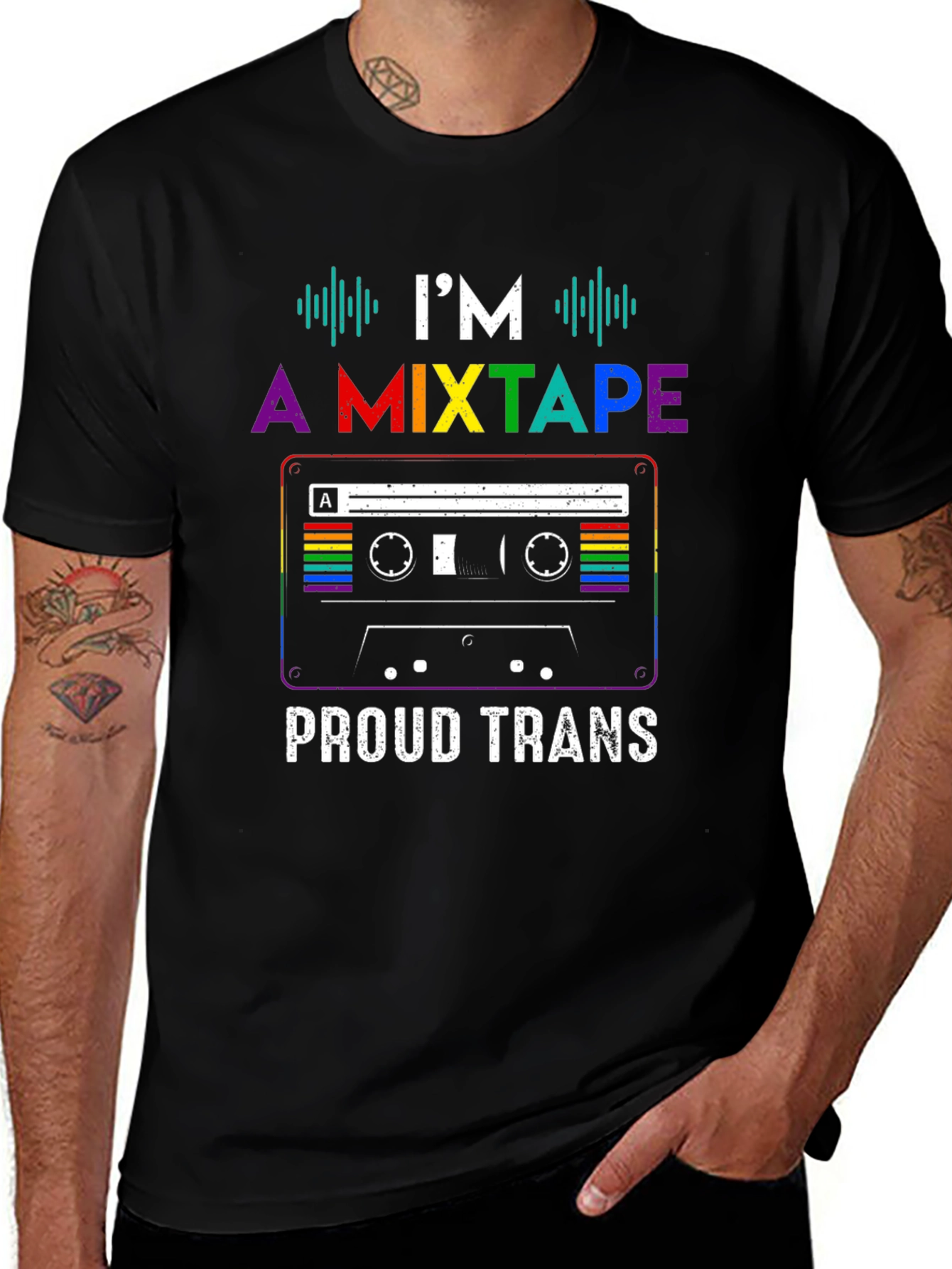 Proud Trans Mixtape T-Shirt - LGBTQ+ Pride Tee