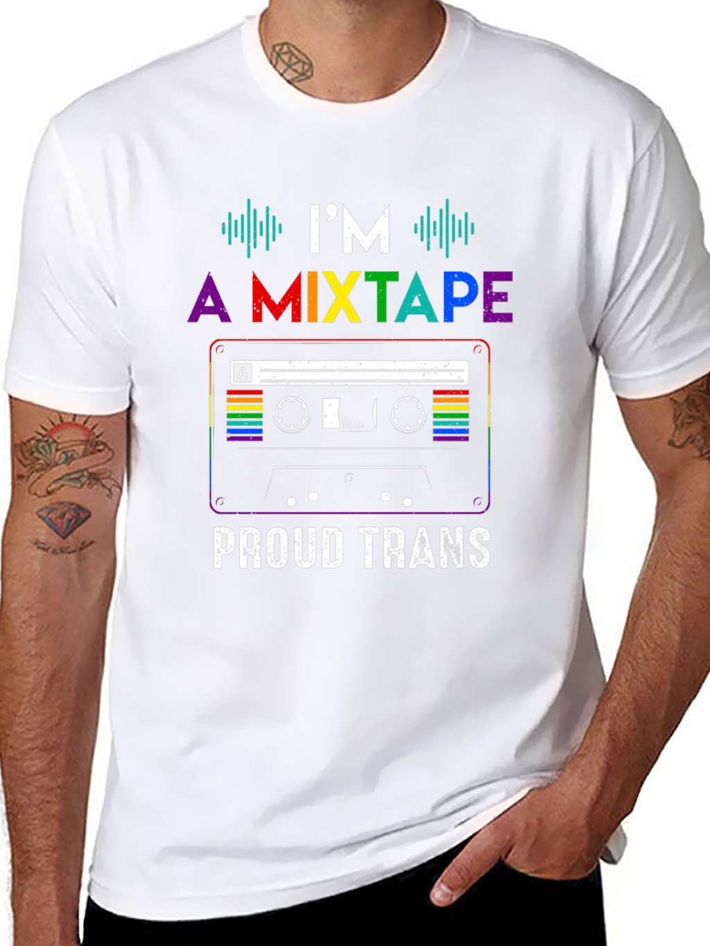 Proud Trans Mixtape T-Shirt - LGBTQ+ Pride Tee