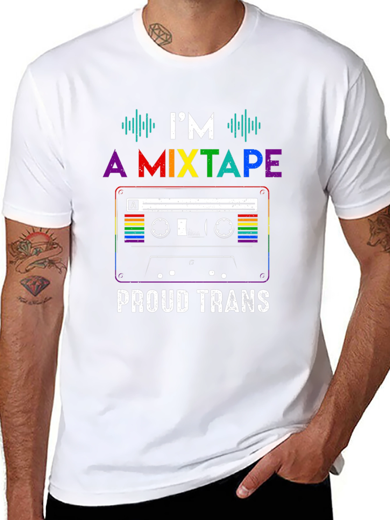 Proud Trans Mixtape T-Shirt - LGBTQ+ Pride Tee