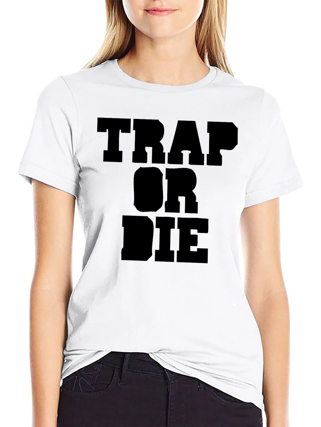 Trap Or Die Graphic Tee Black