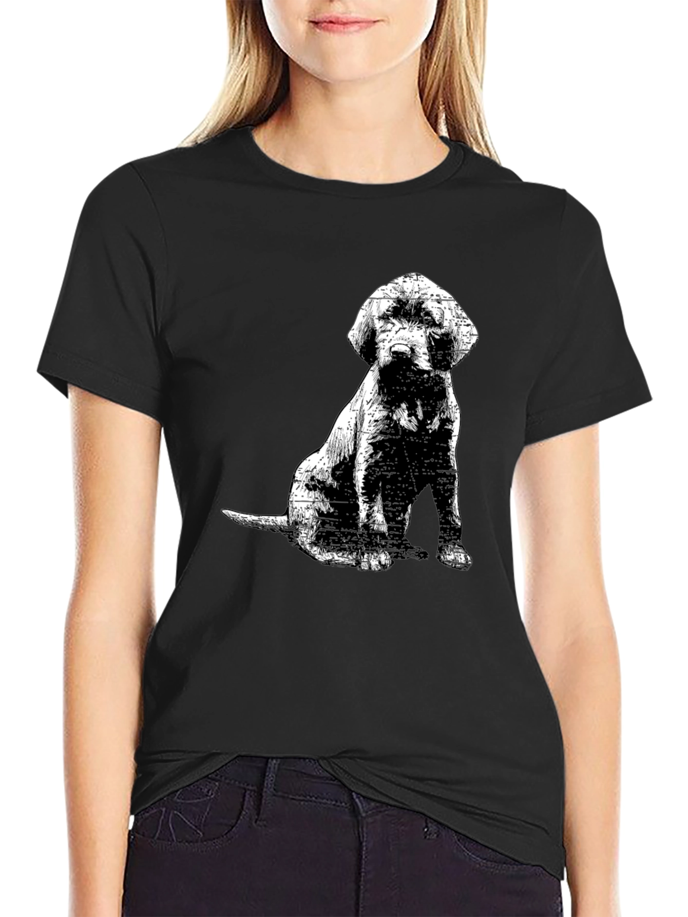 Dog Graphic Tee - Mens Black T-Shirt