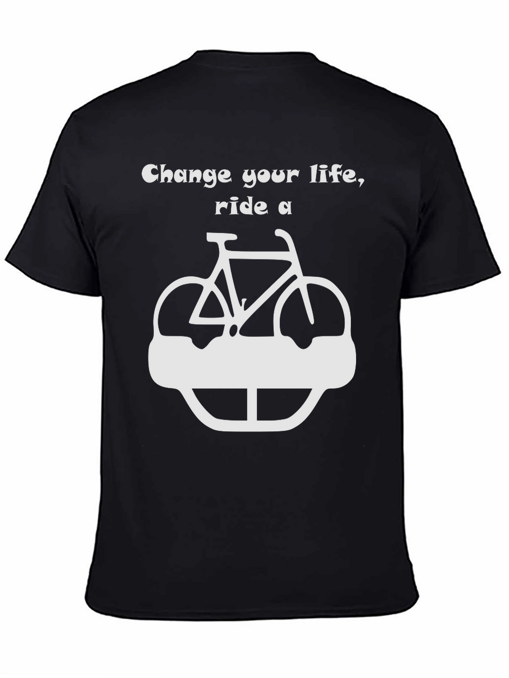 Change Your Life Ride A Bike - Black T-Shirt