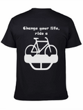 Change Your Life Ride A Bike - Black T-Shirt