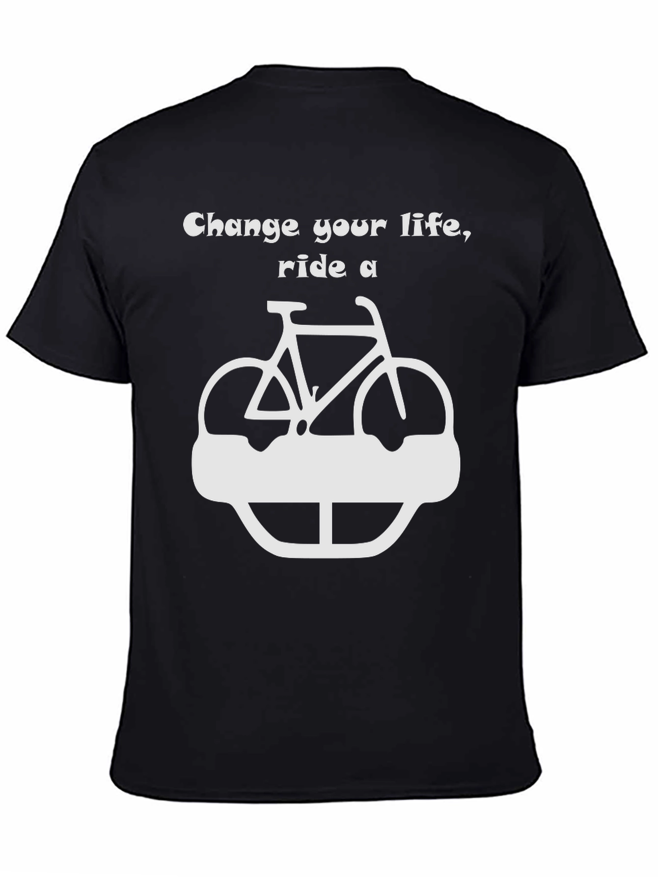 Change Your Life Ride A Bike - Black T-Shirt