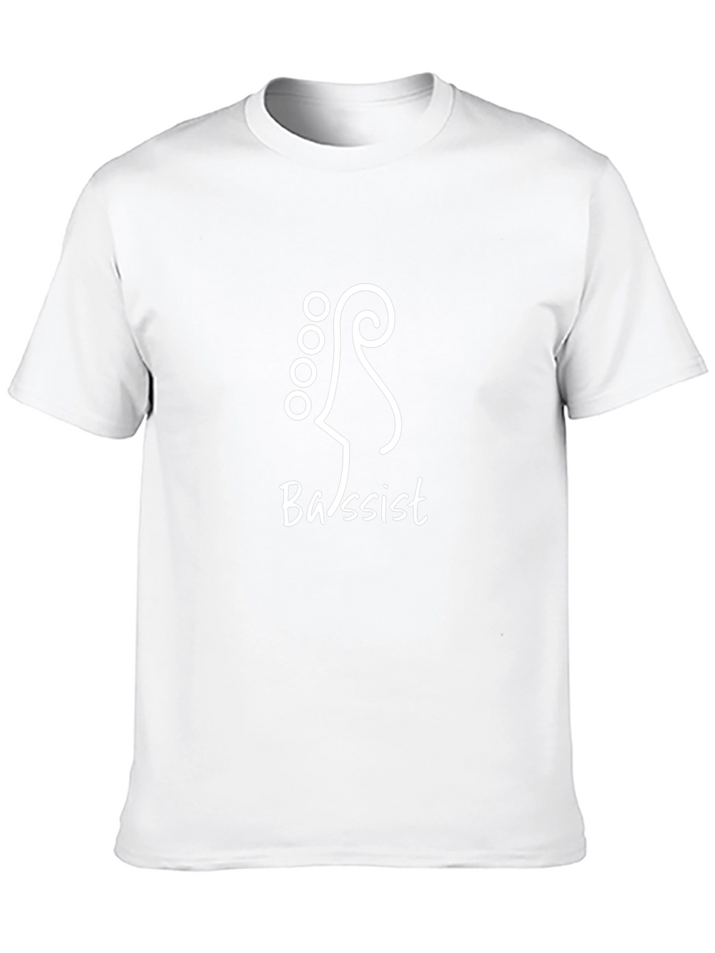 Bassist Guitar Headstock Black T-Shirt