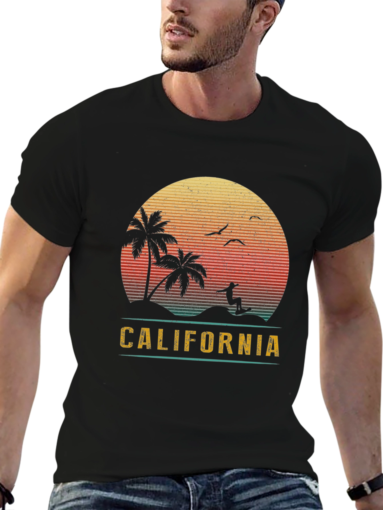 California Sunset Surf Graphic Tee