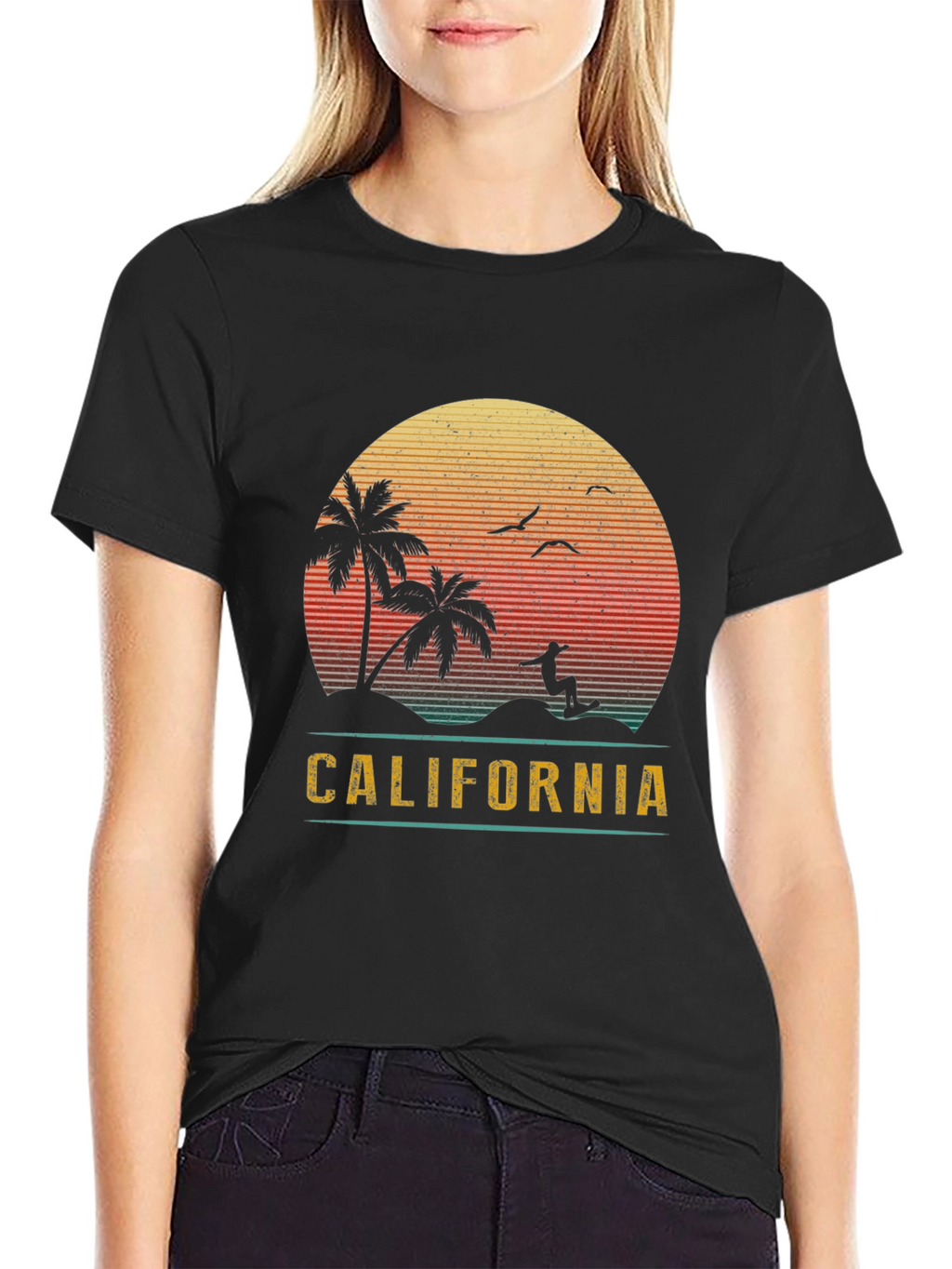 California Sunset Surf Graphic Tee