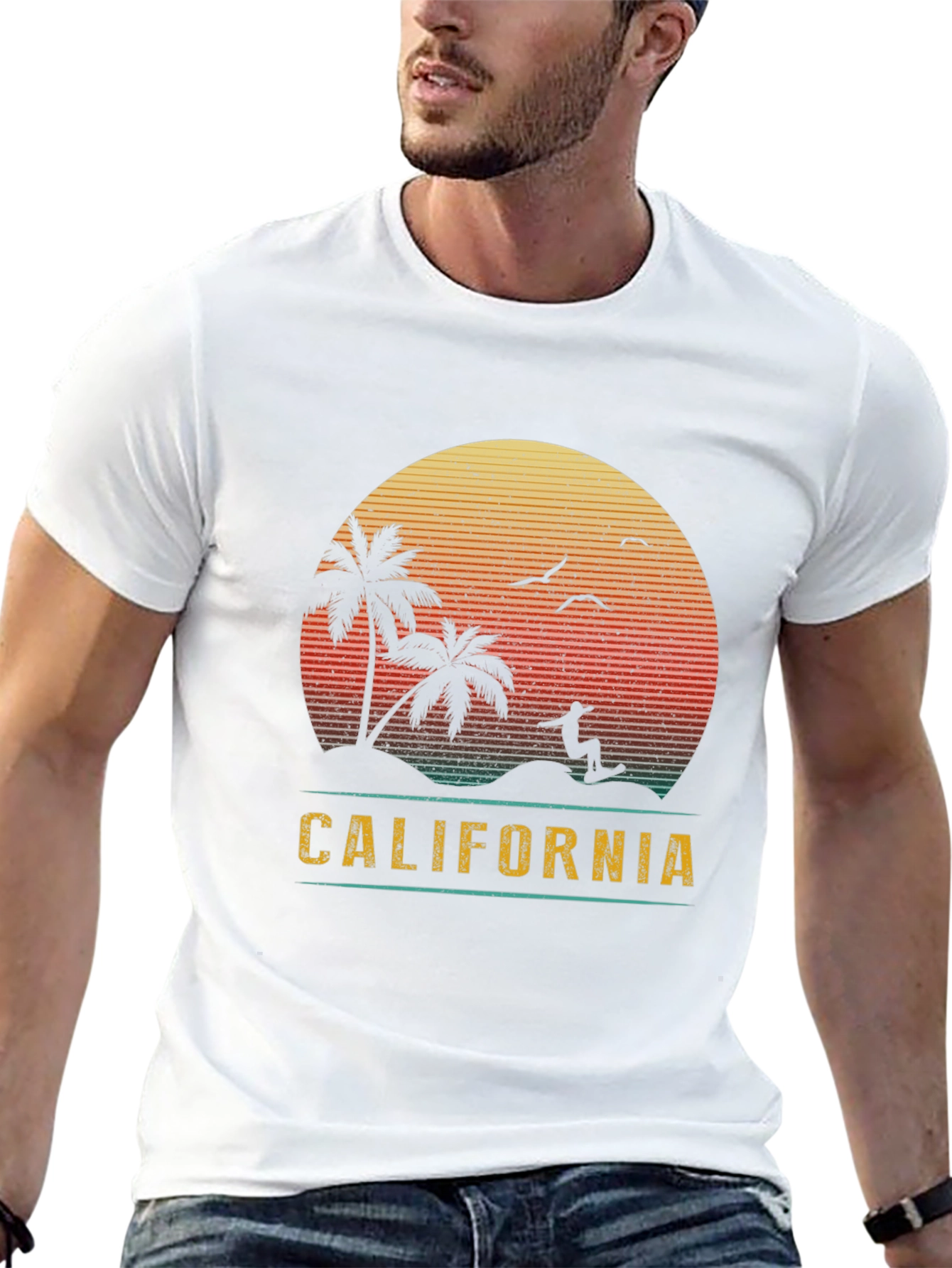 California Sunset Surf Graphic Tee