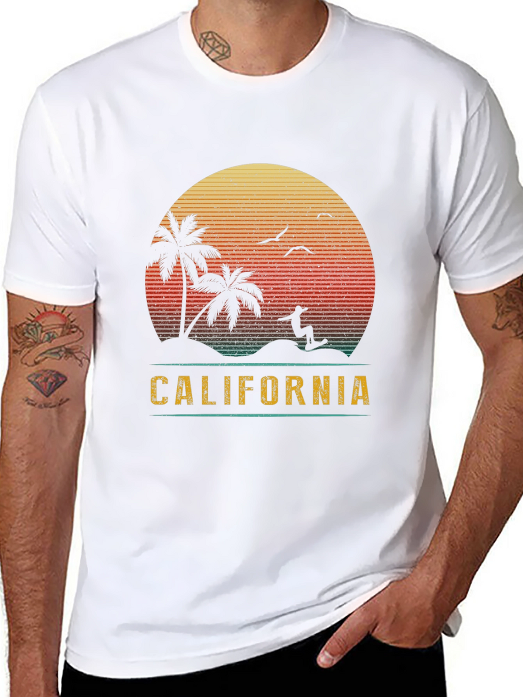 California Sunset Surf Graphic Tee