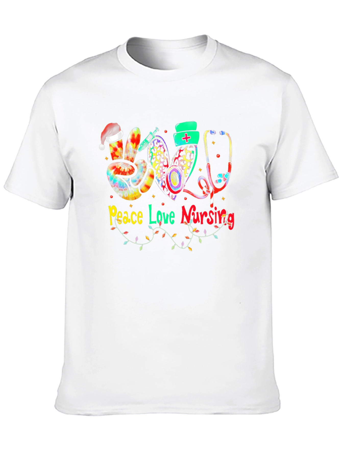 Peace Love Nursing Christmas T-Shirt