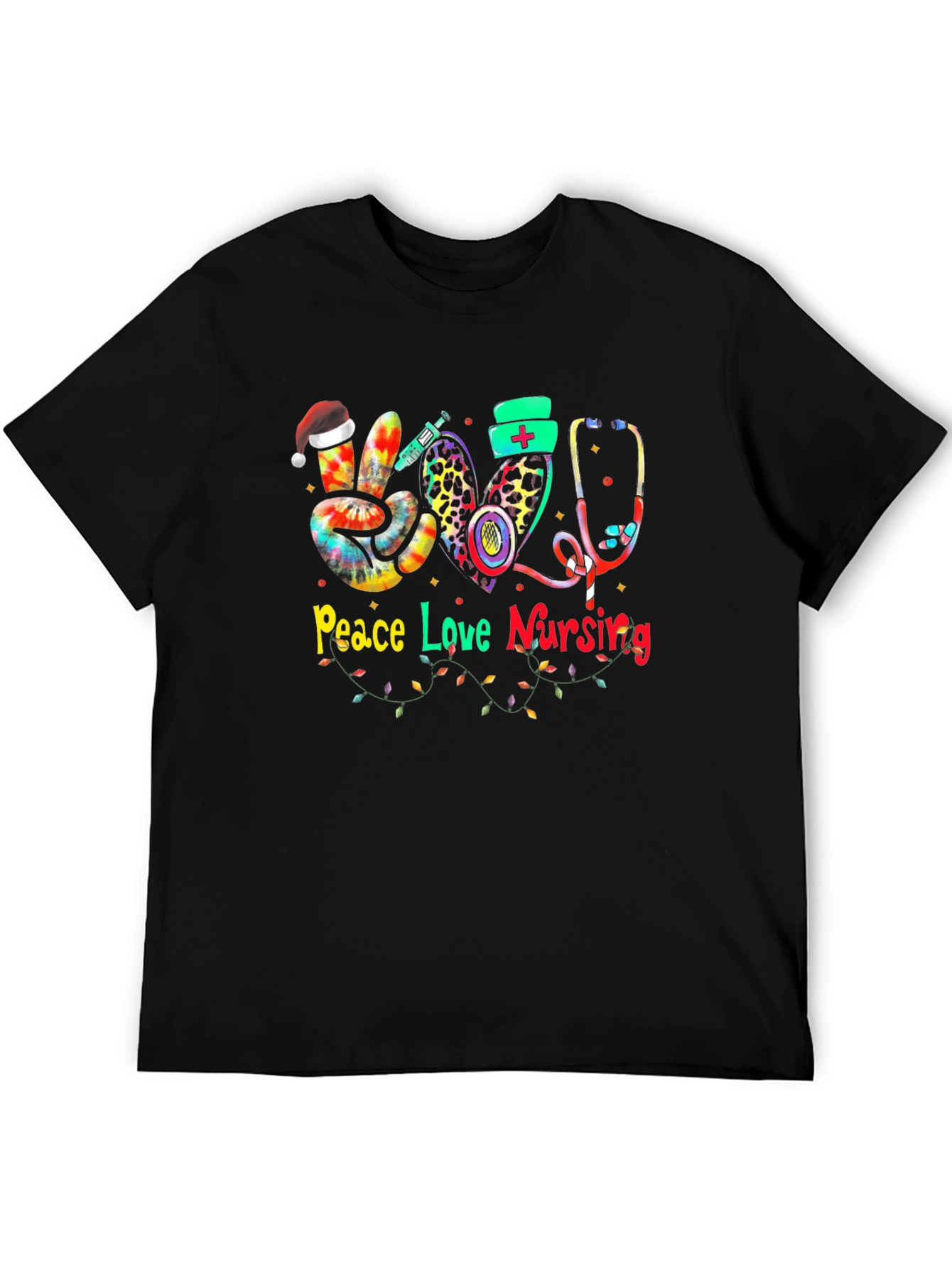 Peace Love Nursing Christmas T-Shirt