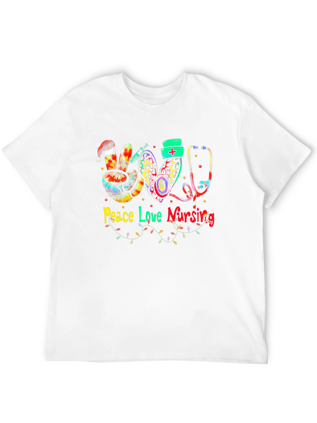 Peace Love Nursing Christmas T-Shirt