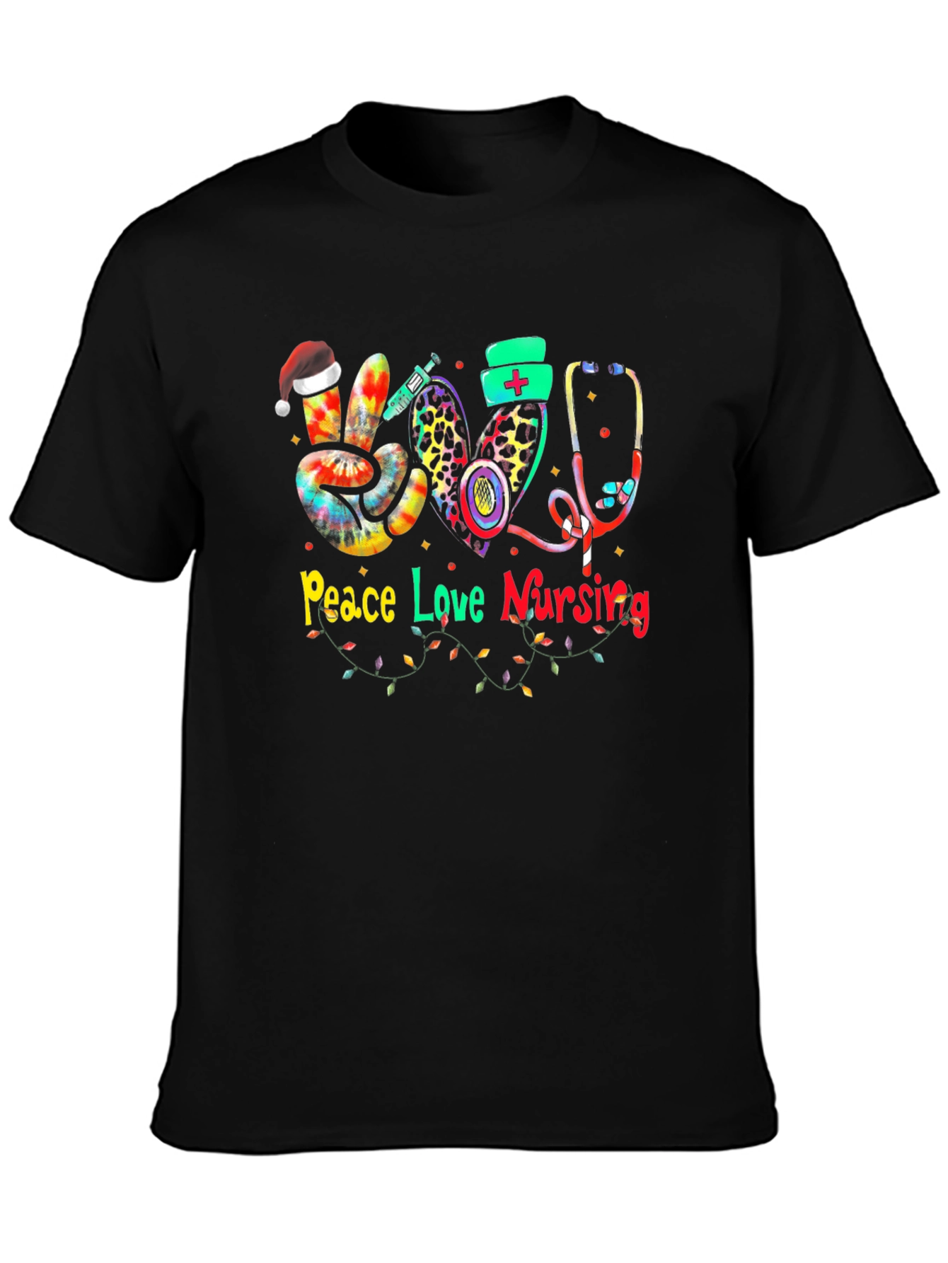 Peace Love Nursing Christmas T-Shirt