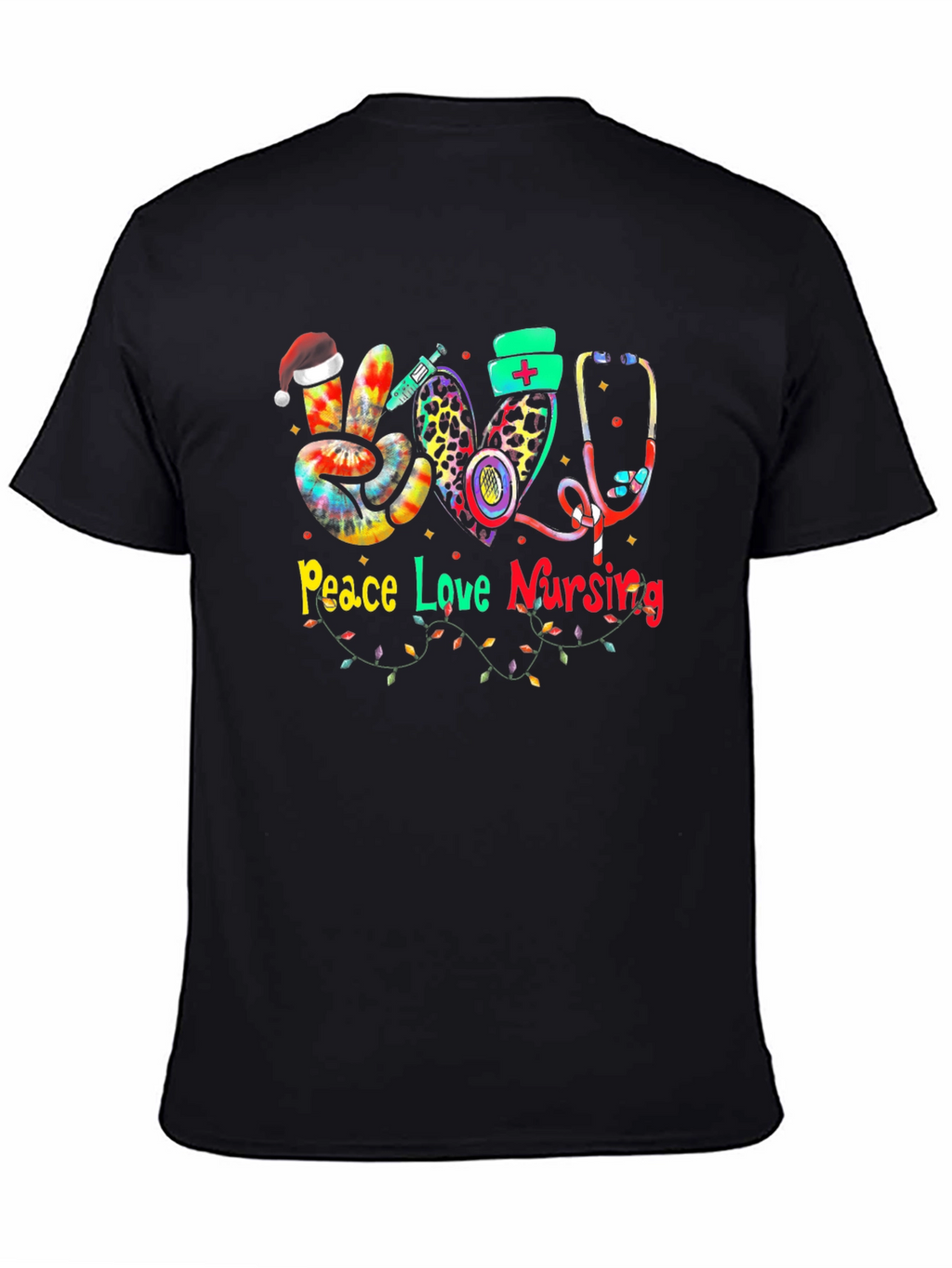 Peace Love Nursing Christmas T-Shirt