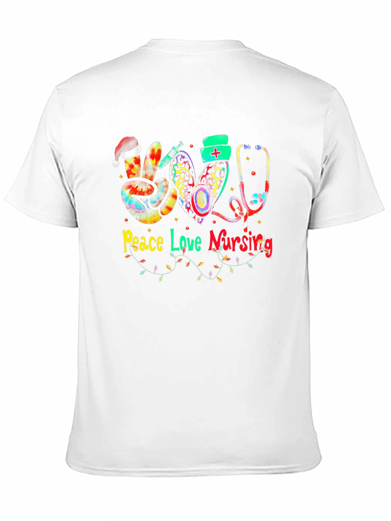 Peace Love Nursing Christmas T-Shirt