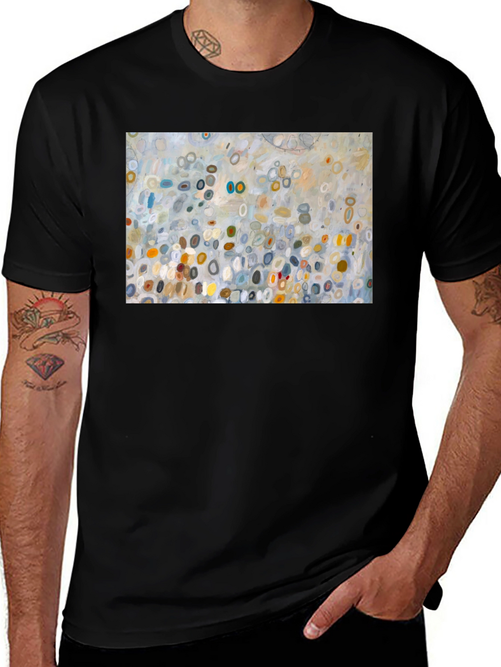 Abstract Art Graphic Black T-Shirt