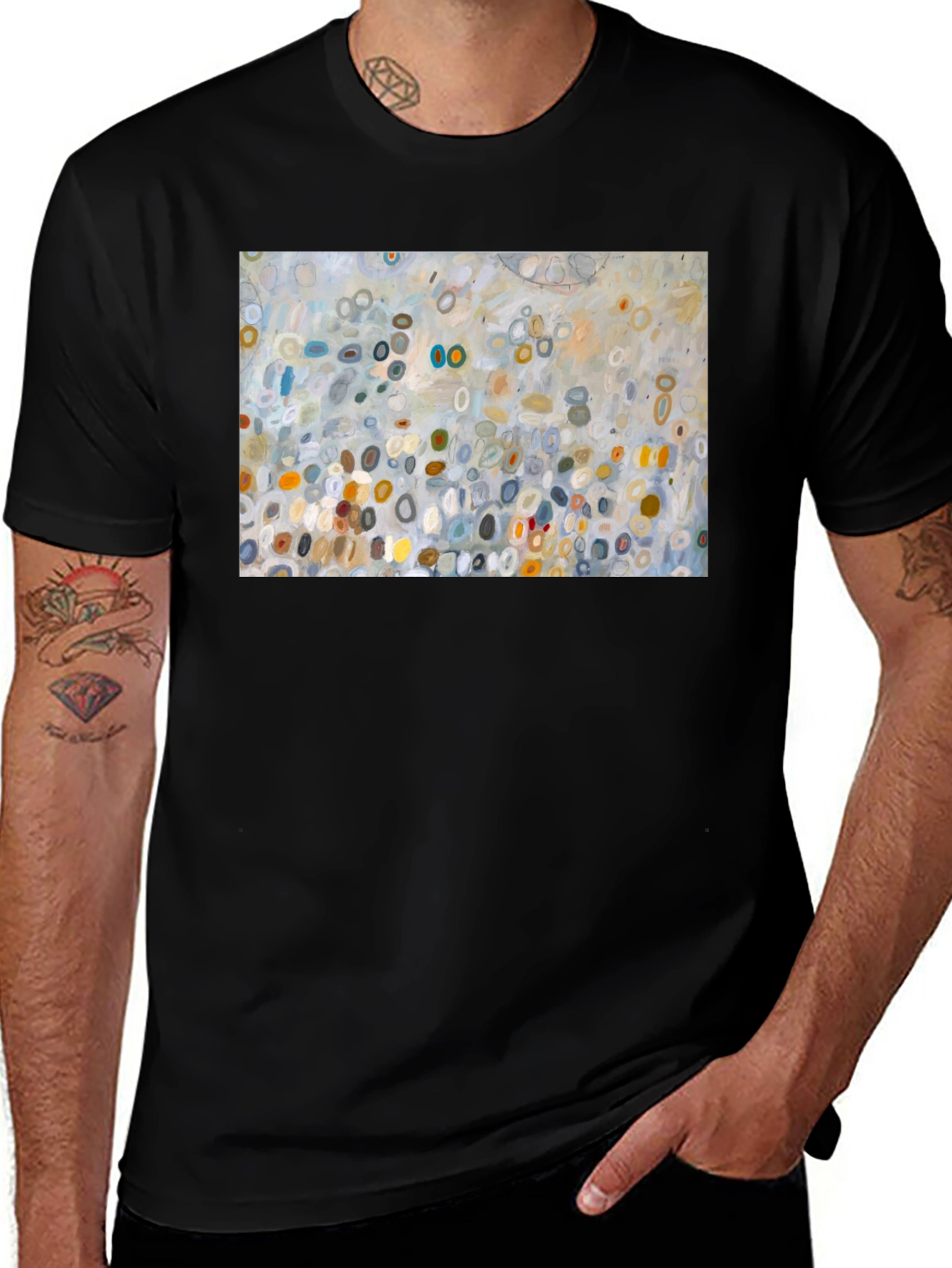 Abstract Art Graphic Black T-Shirt
