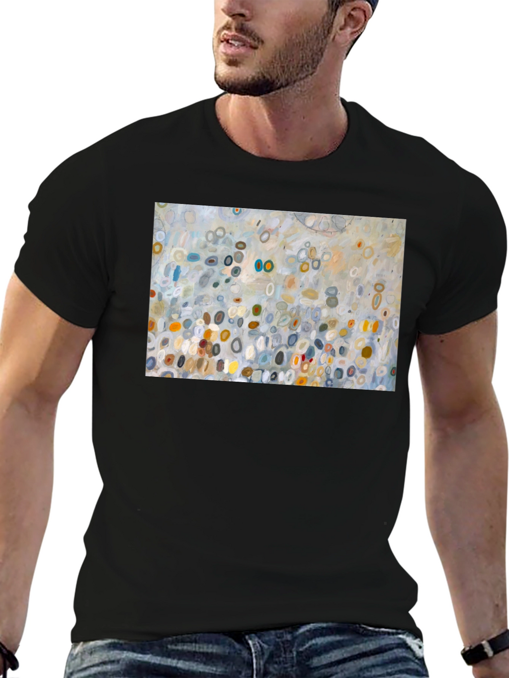 Abstract Art Graphic Black T-Shirt