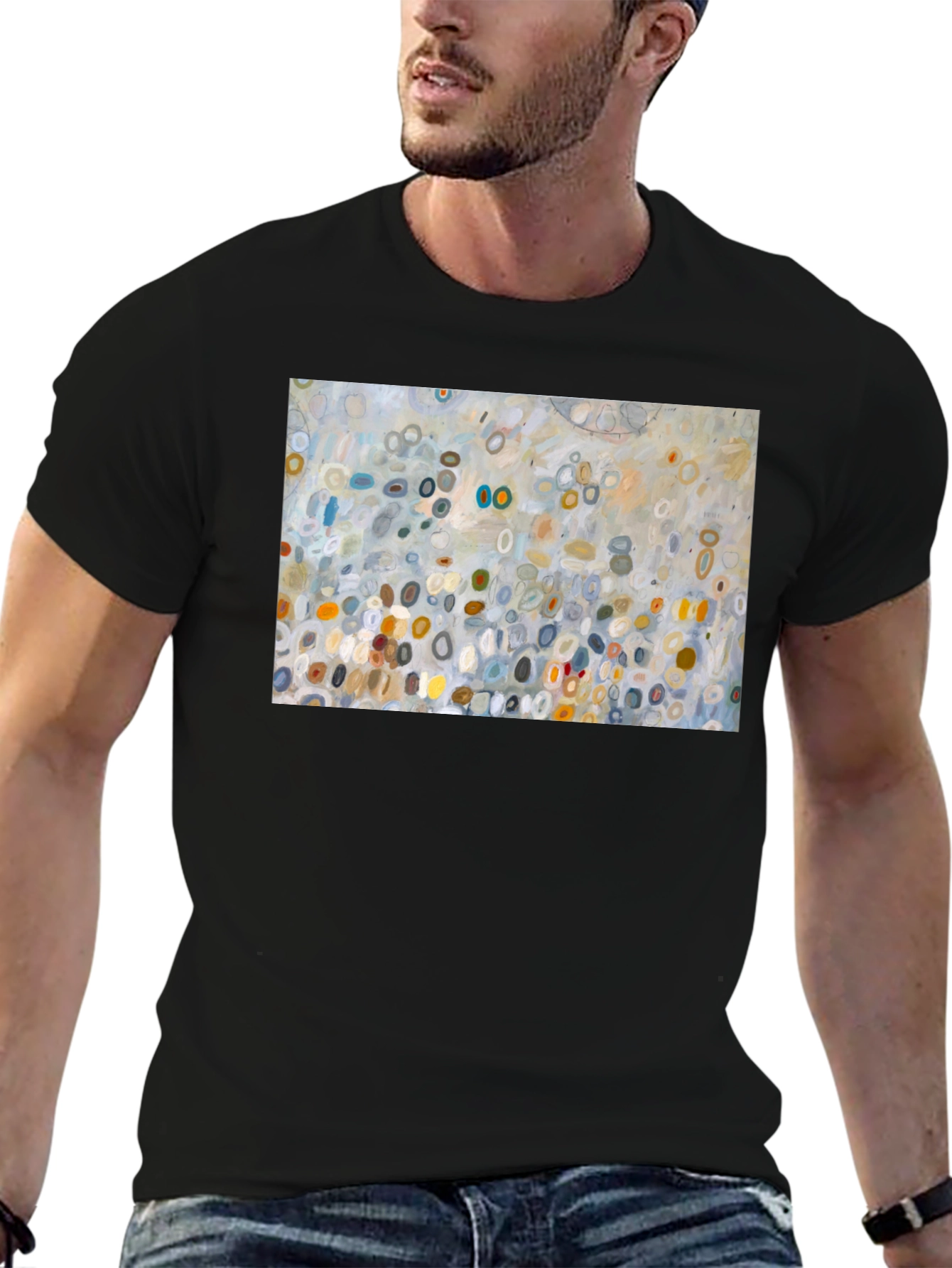 Abstract Art Graphic Black T-Shirt