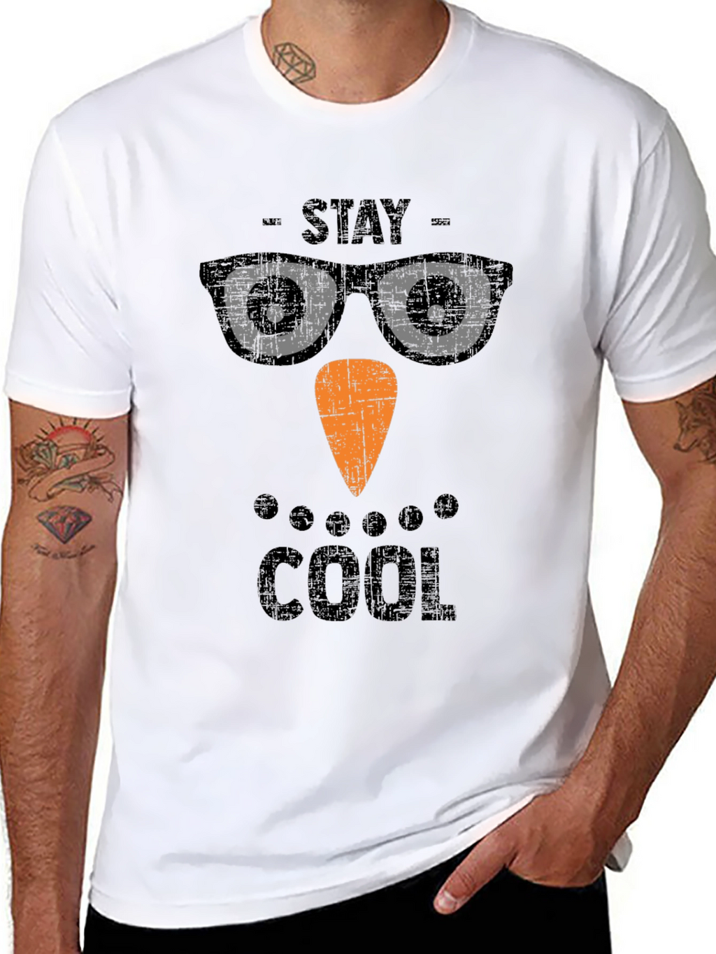 Stay Cool Snowman T-Shirt - Holiday Graphic Tee