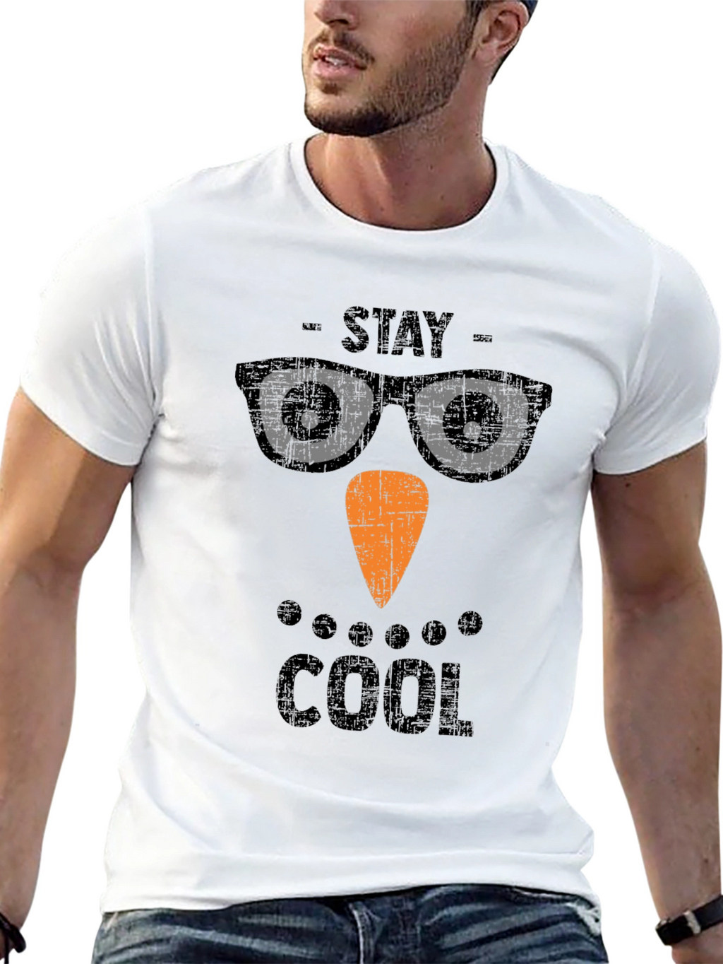 Stay Cool Snowman T-Shirt - Holiday Graphic Tee