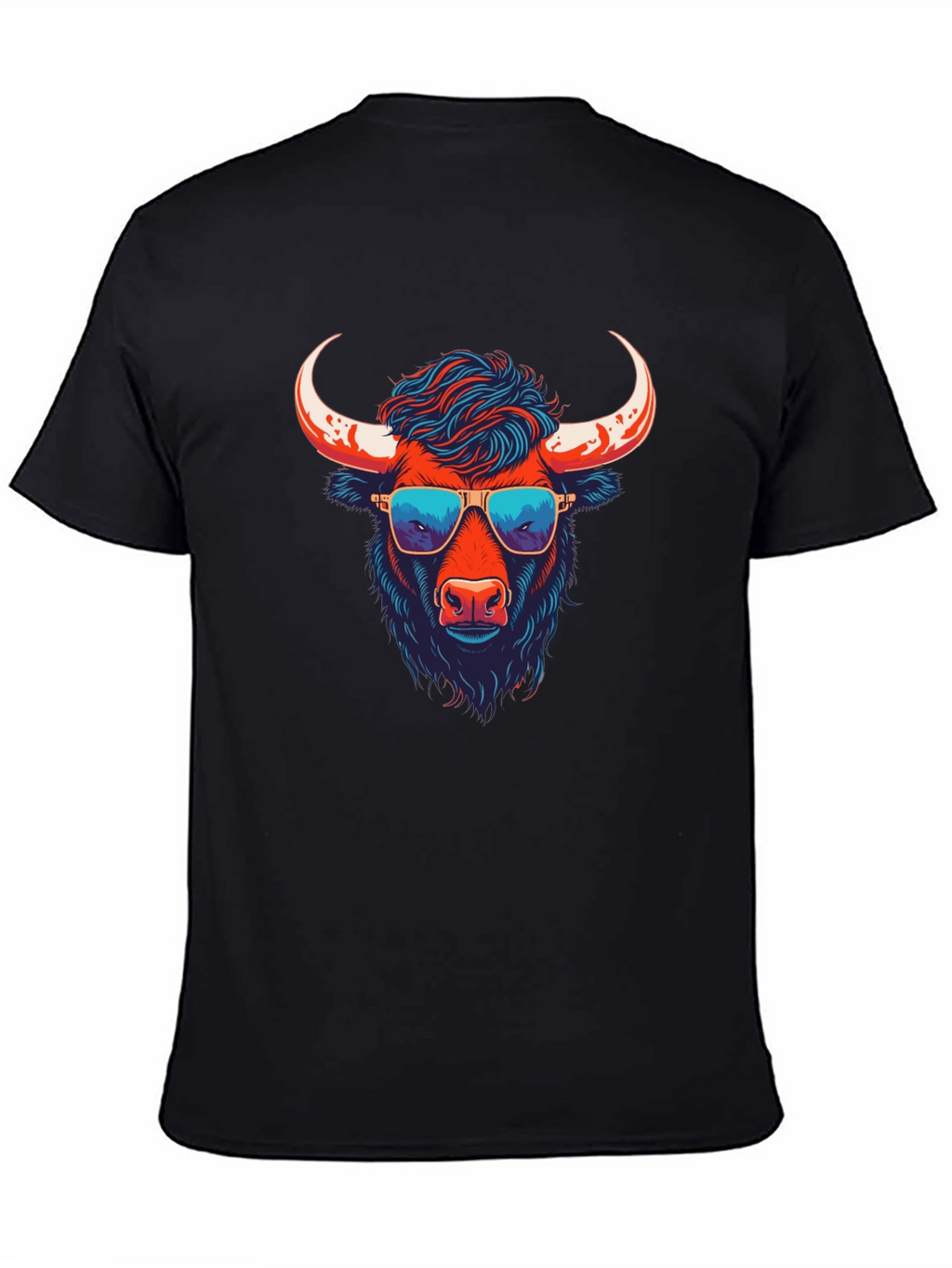 Cool Bull Graphic Tee - Black Cotton Blend