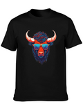 Cool Bull Graphic Tee - Black Cotton Blend