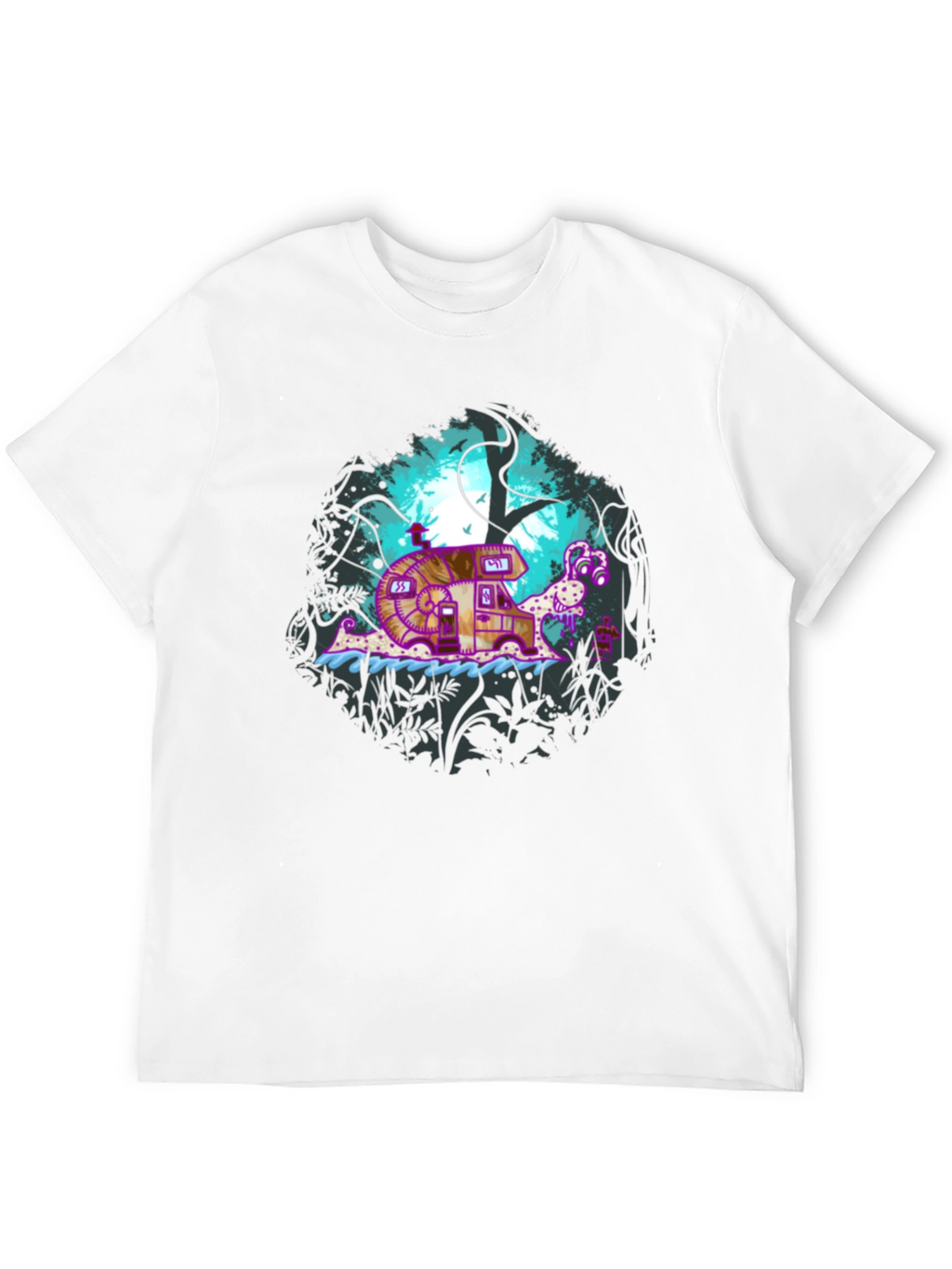 Snail Camper Graphic T-Shirt - Nature & Travel
