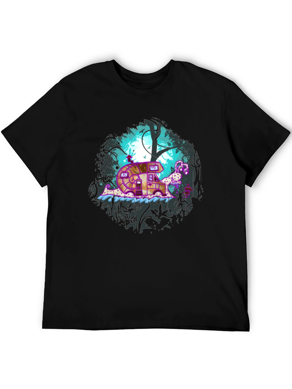 Snail Camper Graphic T-Shirt - Nature & Travel