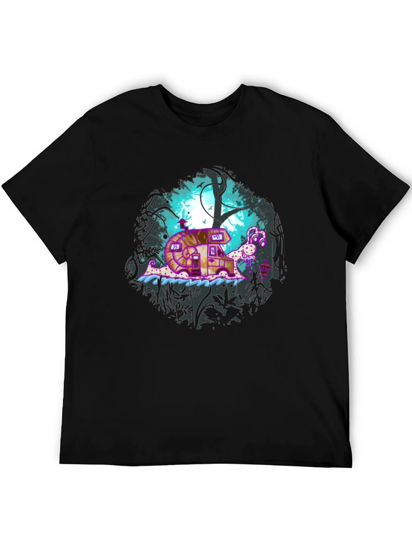 Snail Camper Graphic T-Shirt - Nature & Travel
