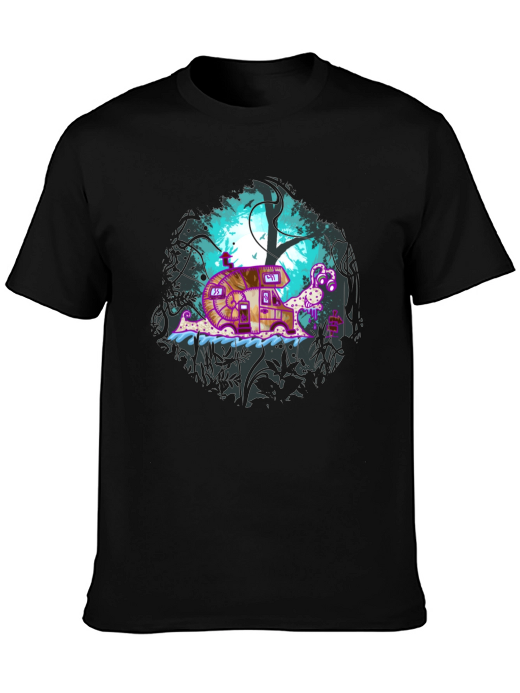 Snail Camper Graphic T-Shirt - Nature & Travel