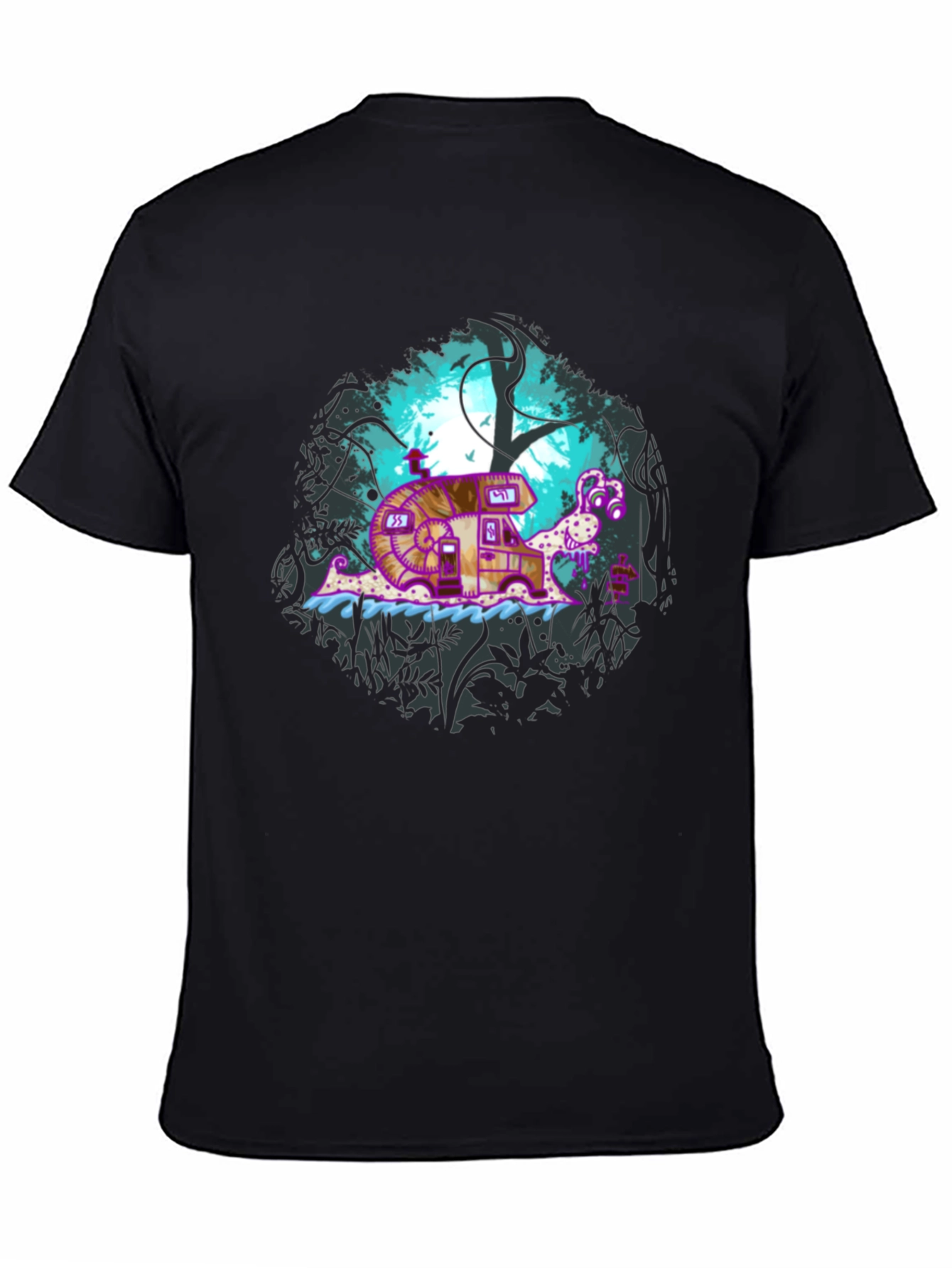 Snail Camper Graphic T-Shirt - Nature & Travel