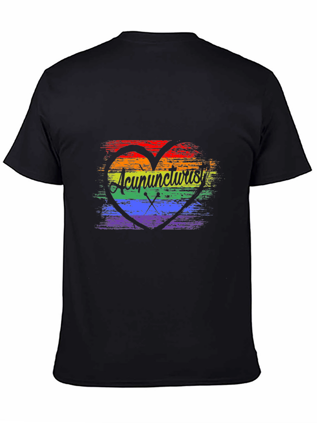 Acupuncturist Rainbow Heart T-Shirt