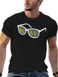 Cool Black T-Shirt with Sunglasses Graphic