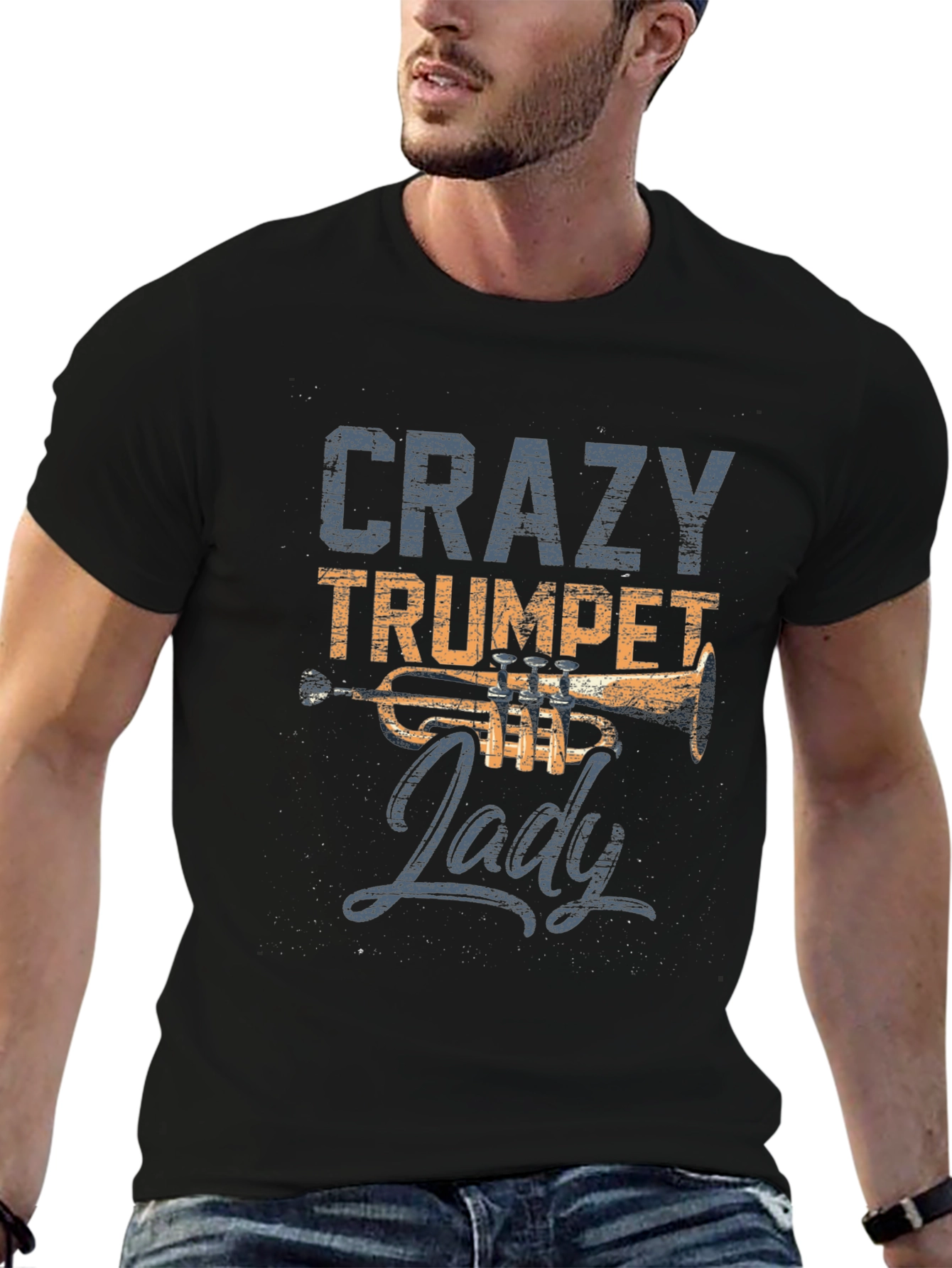 Crazy Trumpet Lady T-Shirt