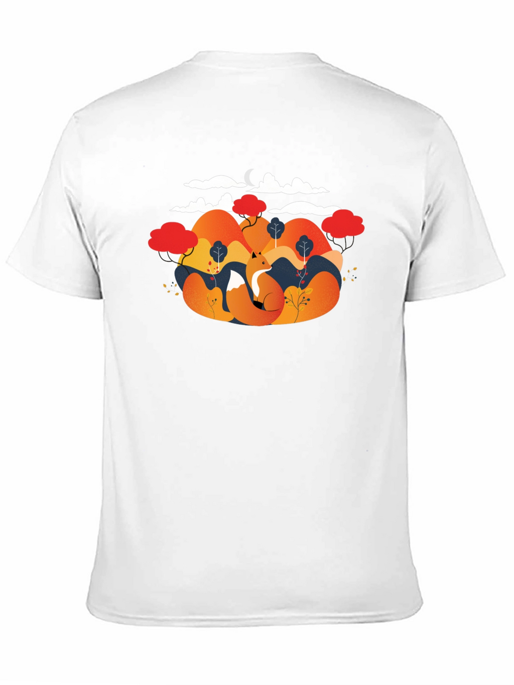 Fox Landscape Graphic Black T-Shirt