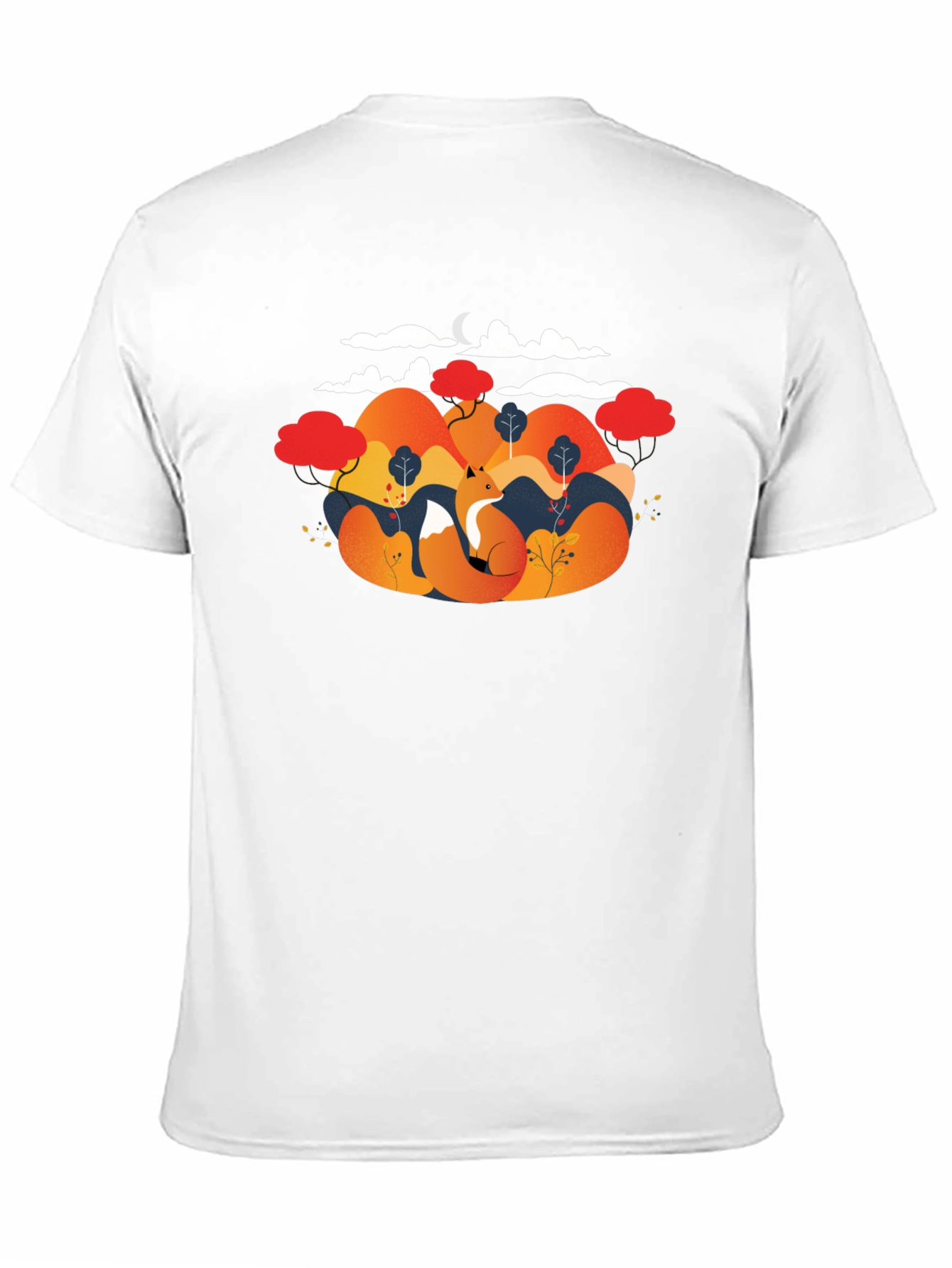 Fox Landscape Graphic Black T-Shirt