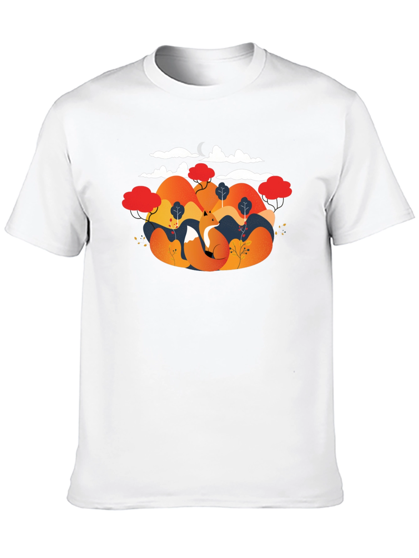 Fox Landscape Graphic Black T-Shirt