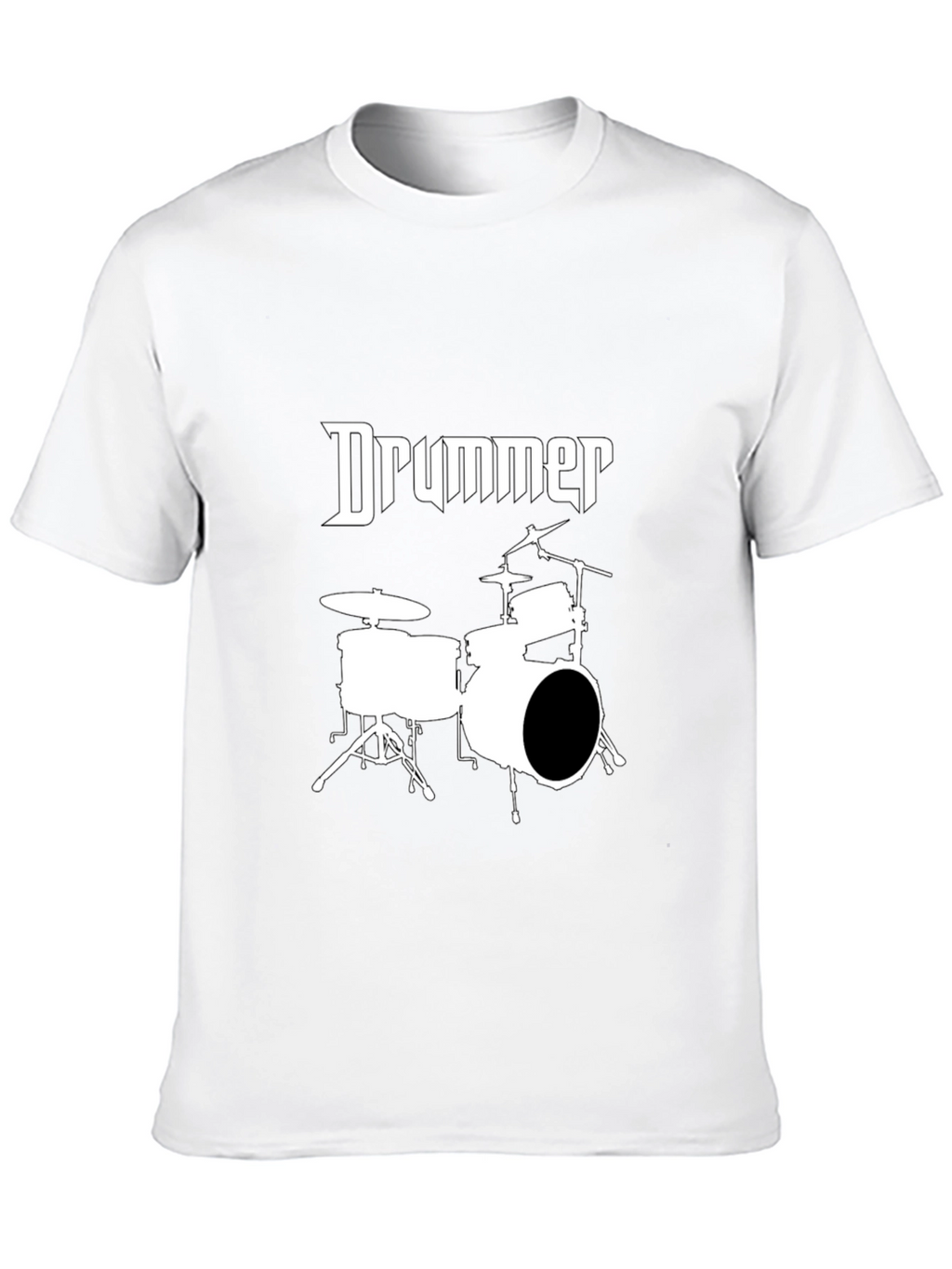 Drummer Graphic Tee - Black Cotton T-Shirt