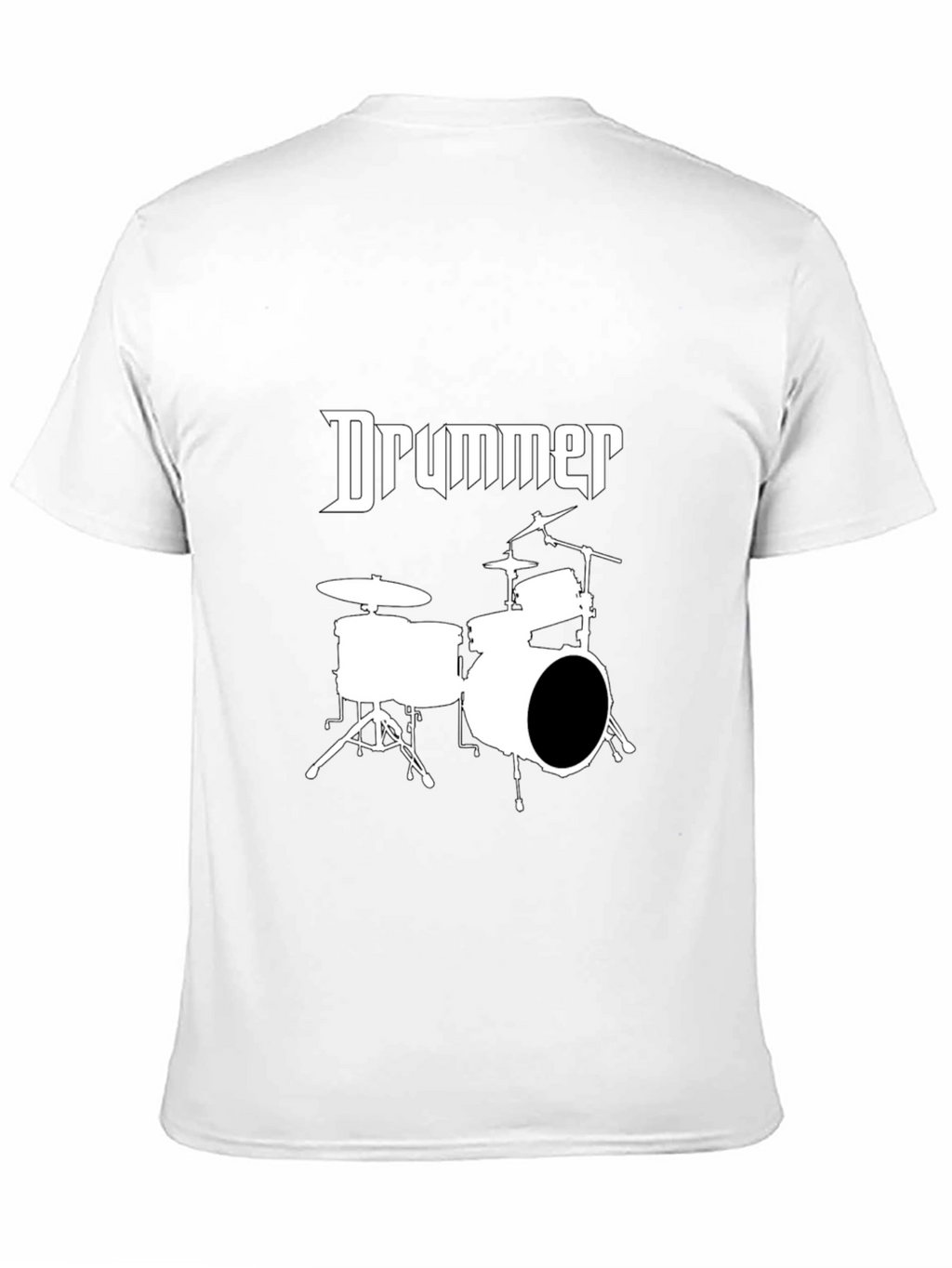 Drummer Graphic Tee - Black Cotton T-Shirt