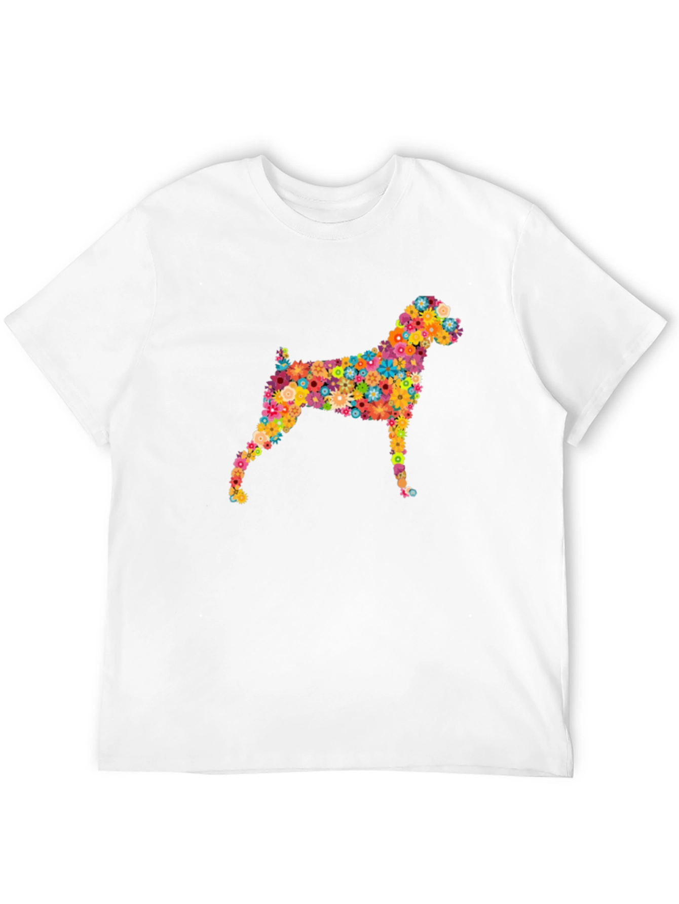 Floral Dog Graphic Tee - Stylish Comfort