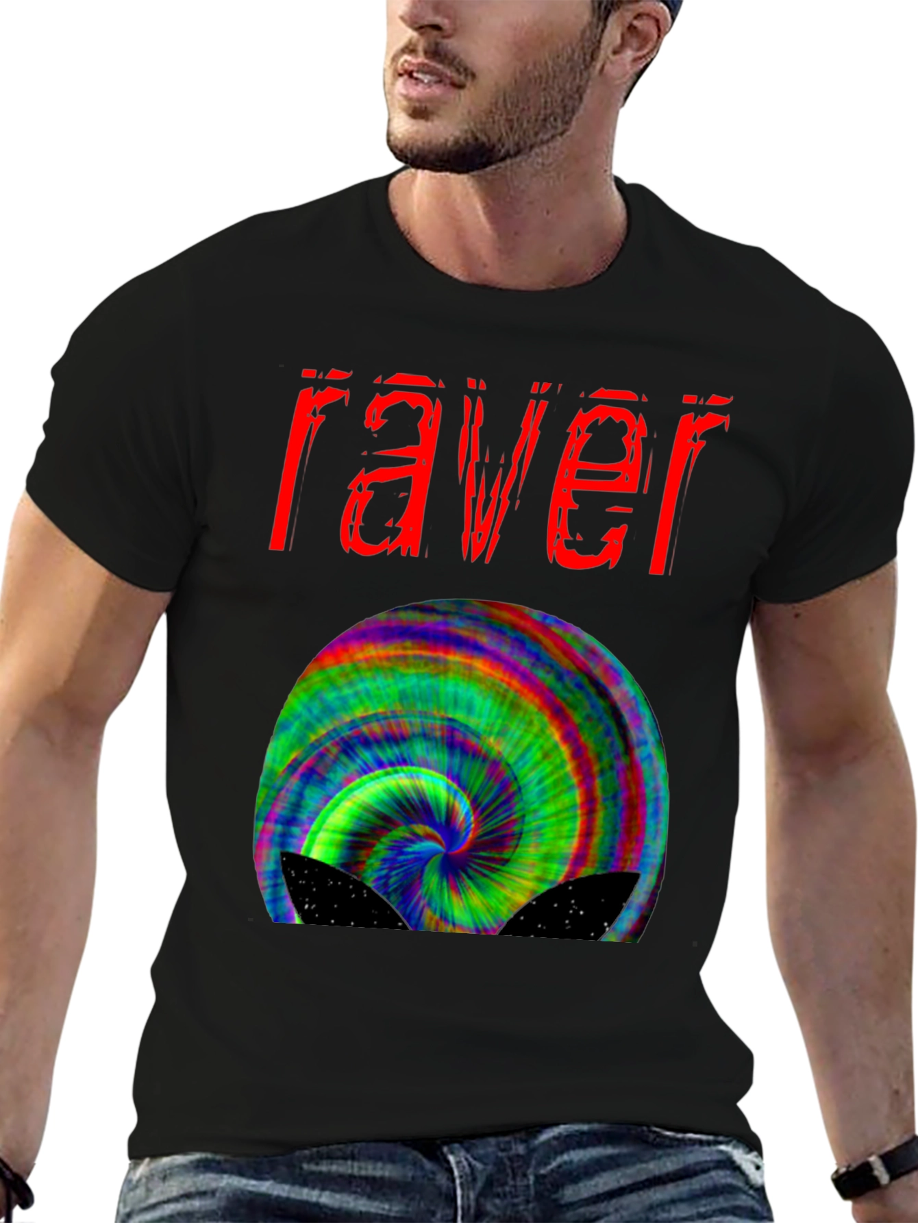 Raver Trippy T-Shirt - Psychedelic Design