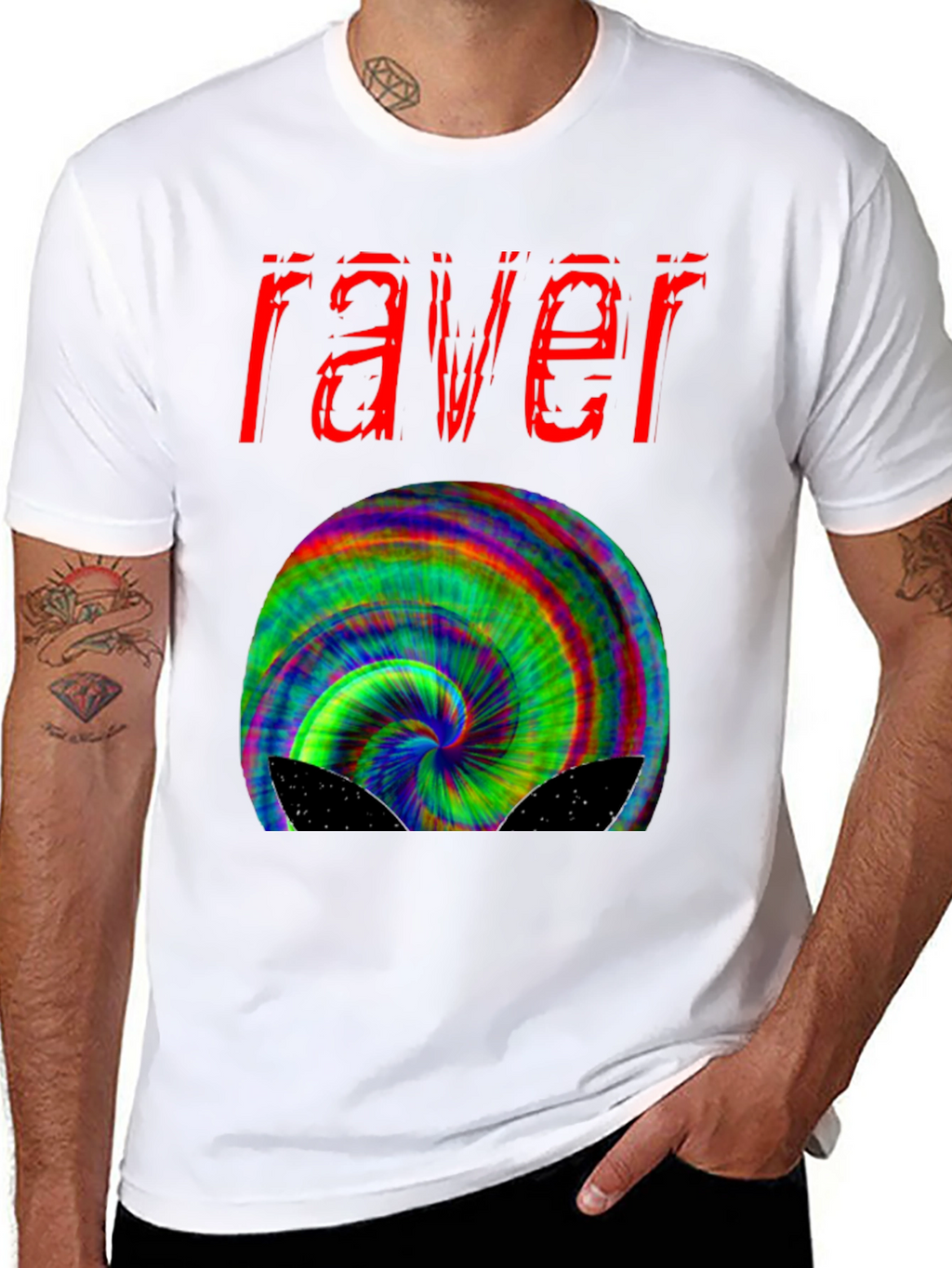 Raver Trippy T-Shirt - Psychedelic Design