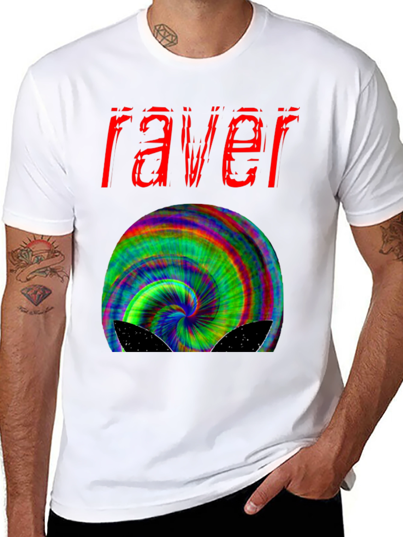 Raver Trippy T-Shirt - Psychedelic Design