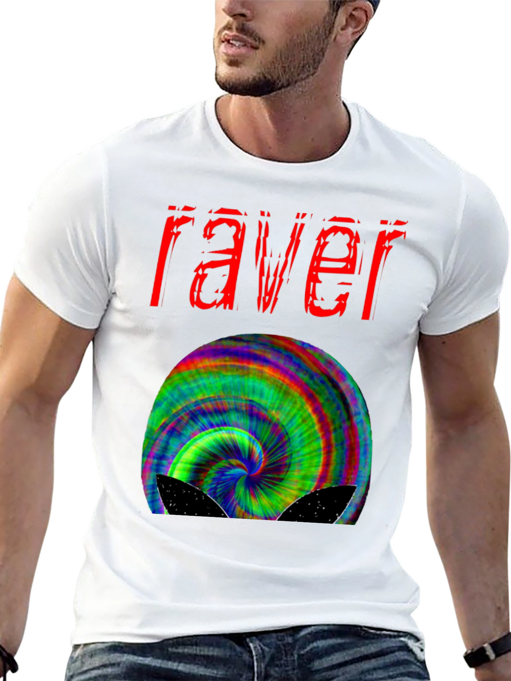 Raver Trippy T-Shirt - Psychedelic Design