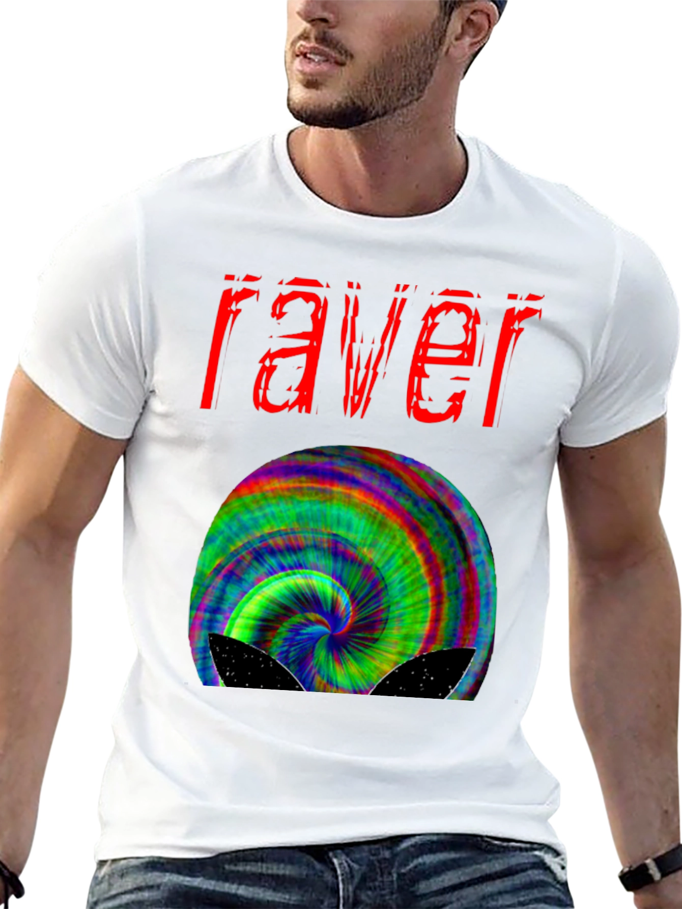 Raver Trippy T-Shirt - Psychedelic Design