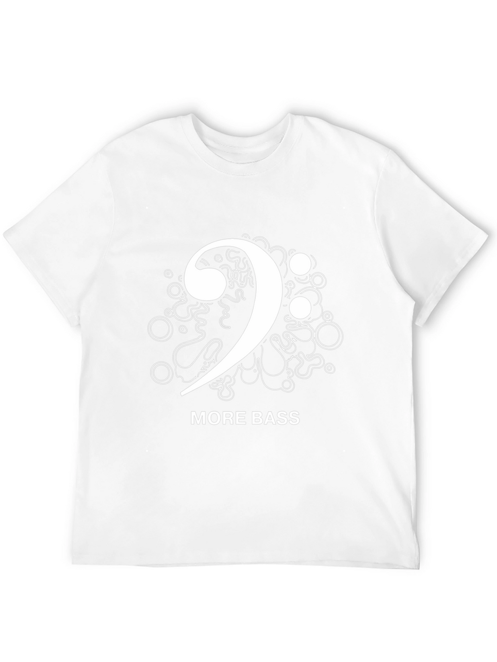 More Bass Clef Black T-Shirt Music Design