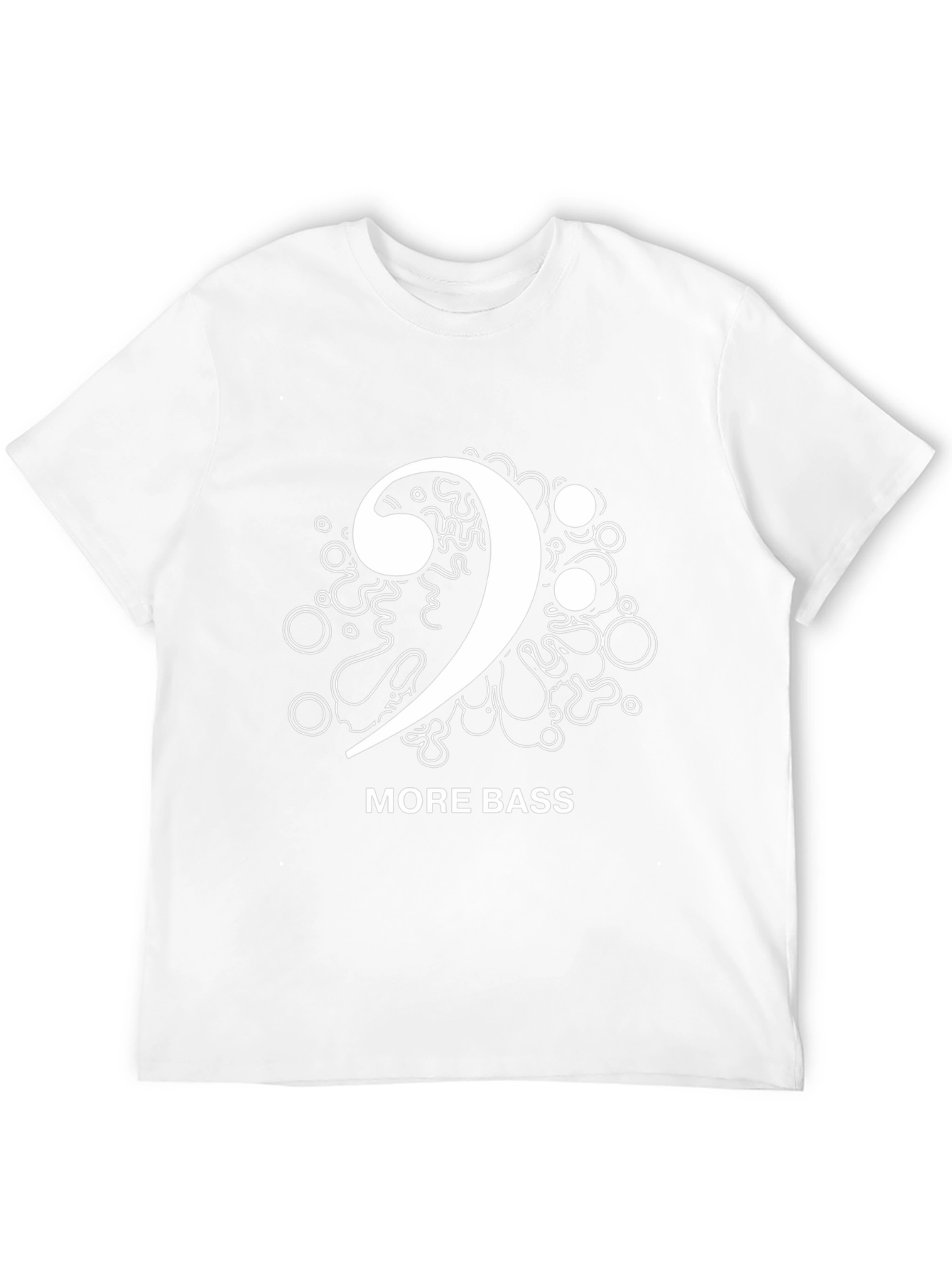 More Bass Clef Black T-Shirt Music Design