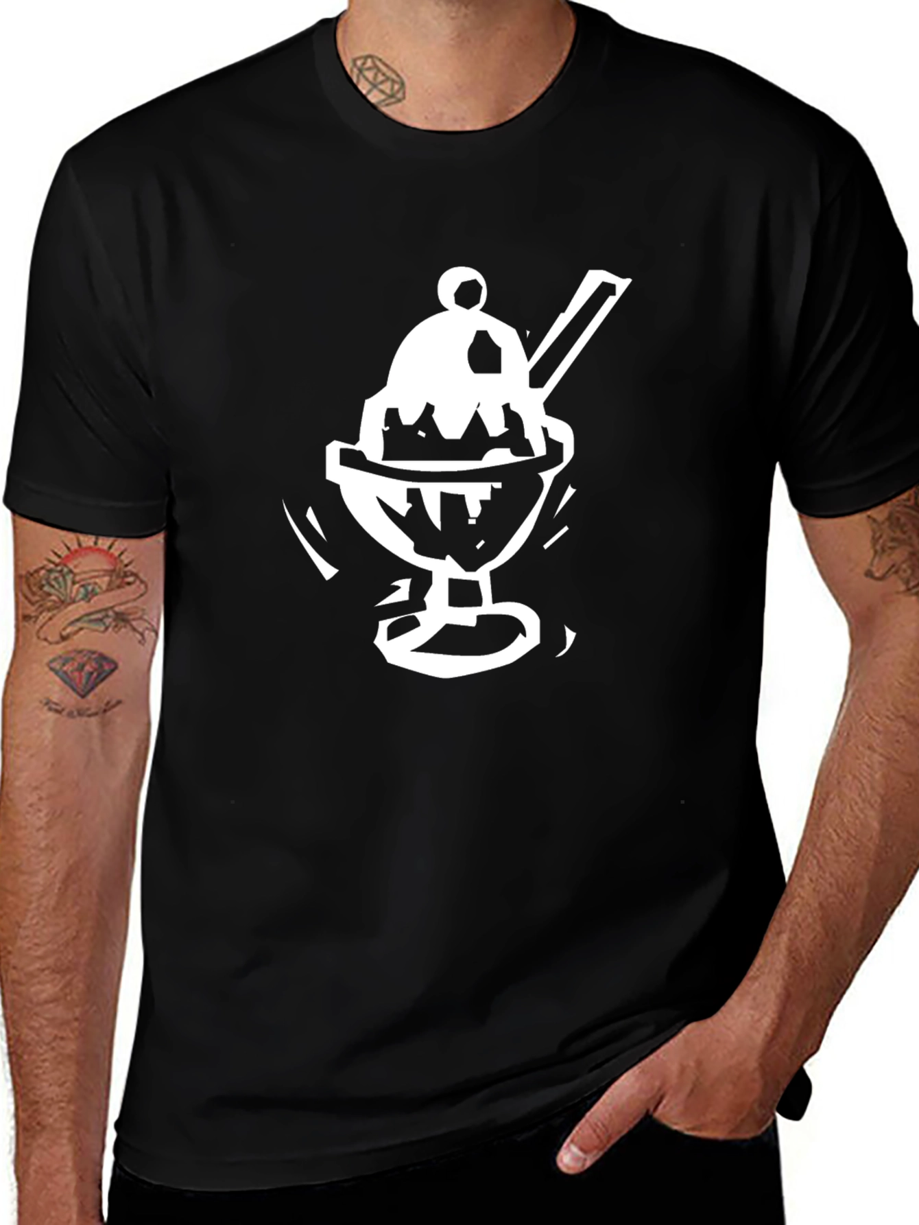 Black Ice Cream Sundae T-Shirt