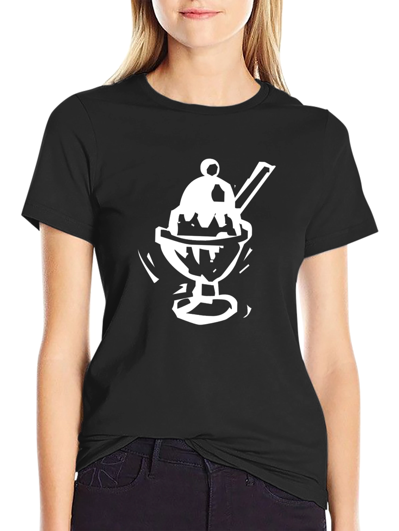 Black Ice Cream Sundae T-Shirt